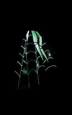 GENERIC Kids Glow-in-the-dark Spider Poncho Costume -Fancy Dress Shop 00030479a03