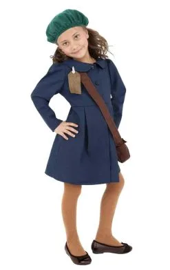 Smiffys Kids WW2 Evacuee Girl Costume