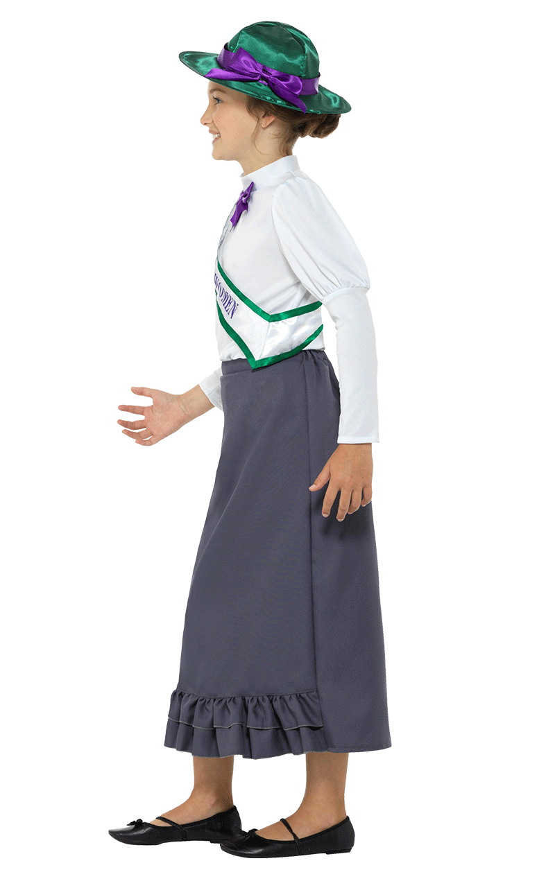 Smiffys Kids Victorian Suffragette Costume 2 Smiffys Kids Victorian Suffragette Costume - Image 2