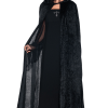 Full Length Black Hooded Cloak