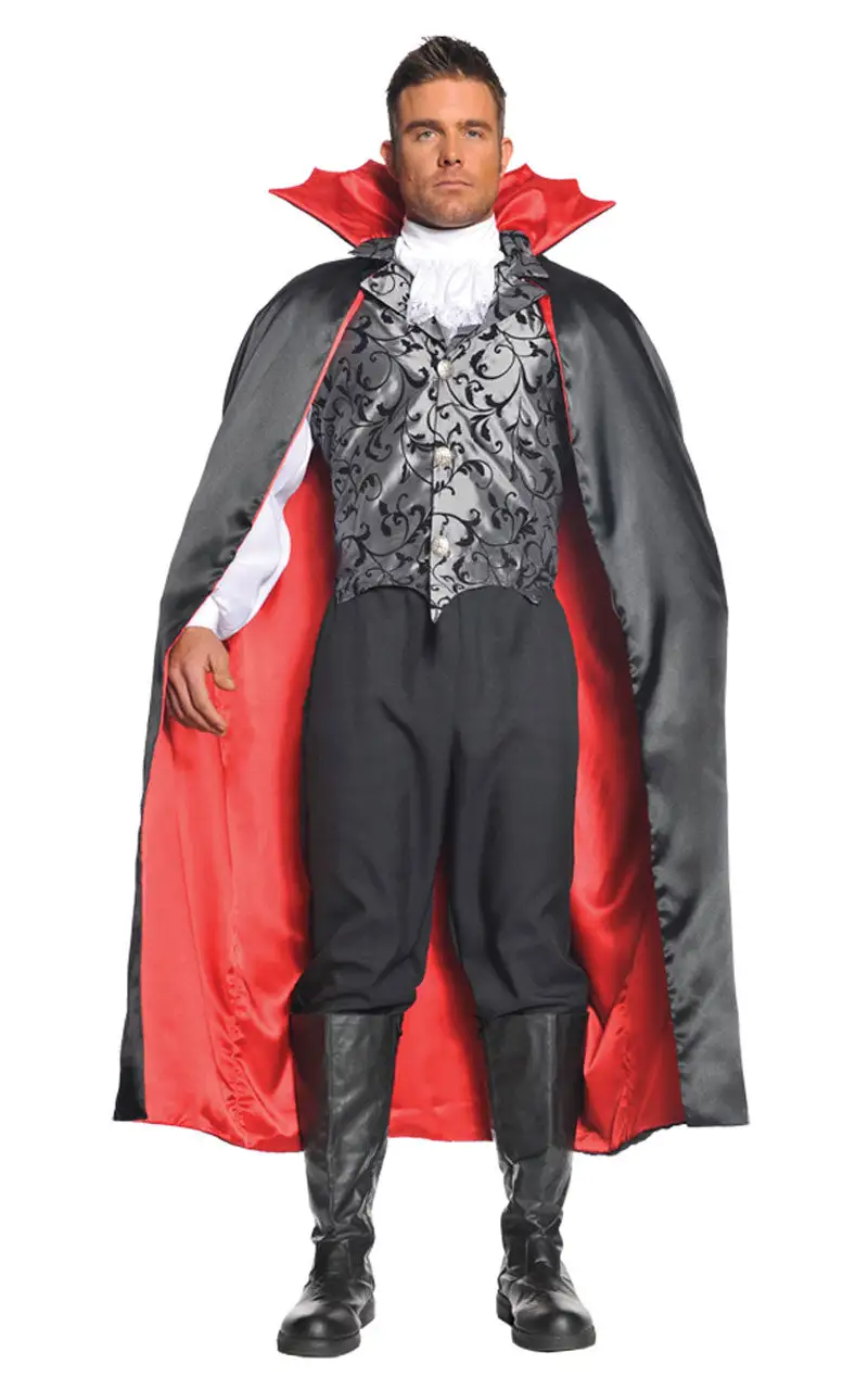 GENERIC Mens Satin Vampire Cape 1 GENERIC Mens Satin Vampire Cape