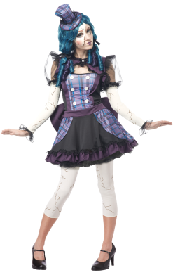 Womens Broken Cracked Doll Costume