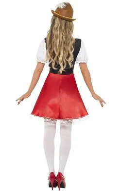 Smiffys Womans Red Bavarian Costume -Fancy Dress Shop 00061114a02