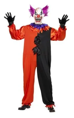 Smiffys Mens Sinister Circus Clown Halloween Costume -Fancy Dress Shop 00090457a02