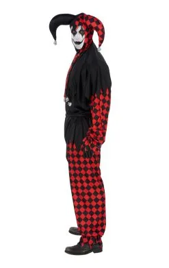 GENERIC Adult Halloween Evil Jester Costume -Fancy Dress Shop 00091383a02