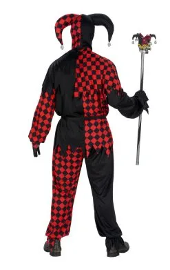 GENERIC Adult Halloween Evil Jester Costume -Fancy Dress Shop 00091383a04