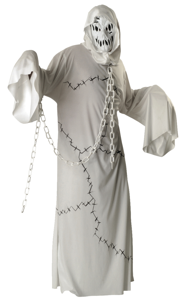 Mens Cool Ghoul Ghost Costume 1 Mens Cool Ghoul Ghost Costume