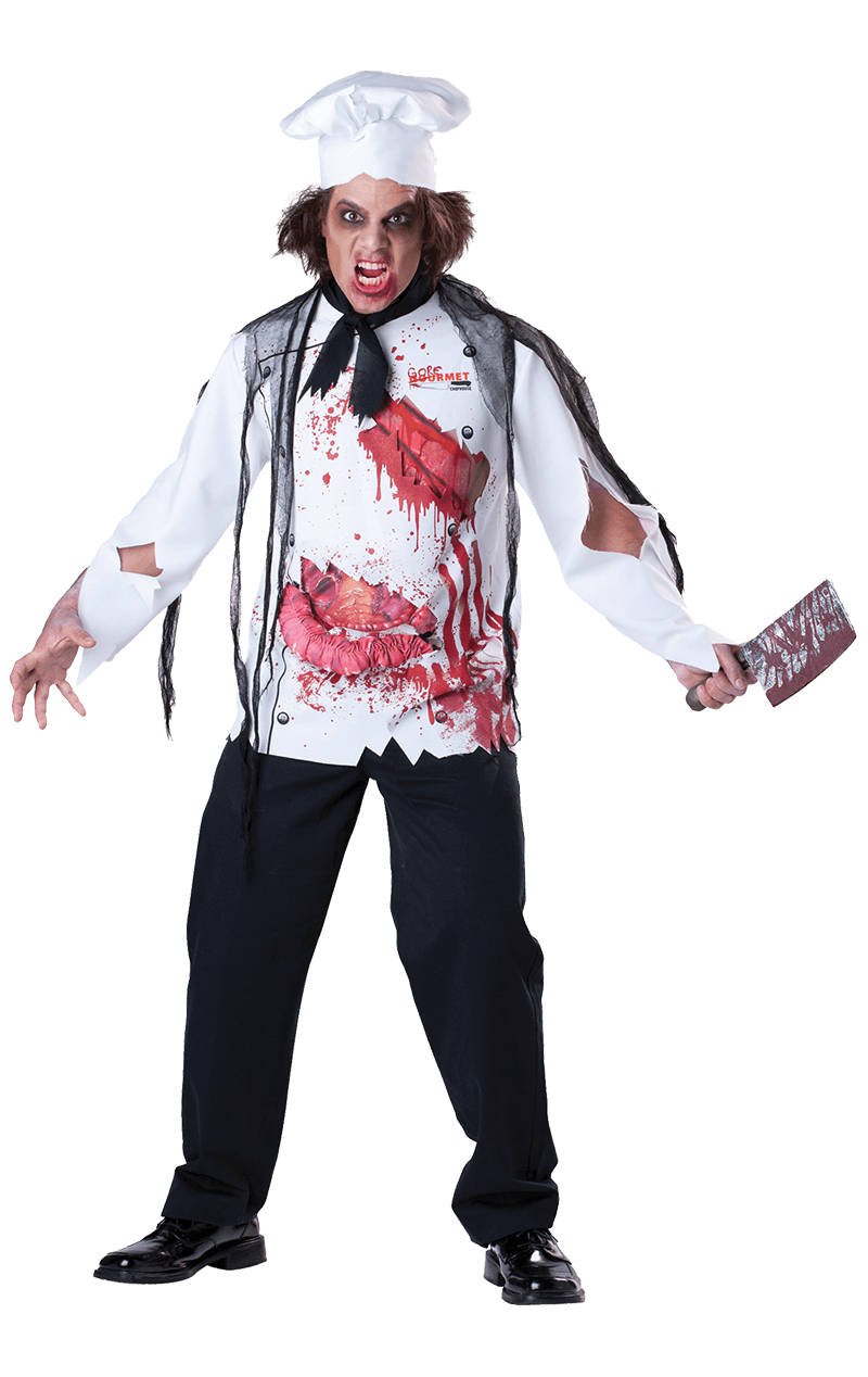 Mens Halloween Goremet Chef Costume 1 Mens Halloween Goremet Chef Costume