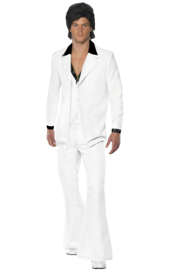 Smiffys 1970s White Suit Costume
