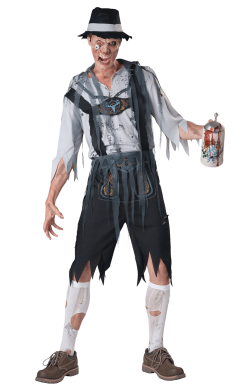 Mens Oktoberfeast Zombie Costume