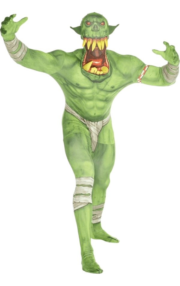 Adult Green Orc Morphsuit Costume 1 Adult Green Orc Morphsuit Costume