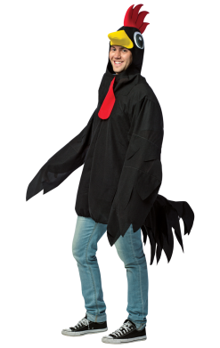 Adult Big Black Rooster Costume