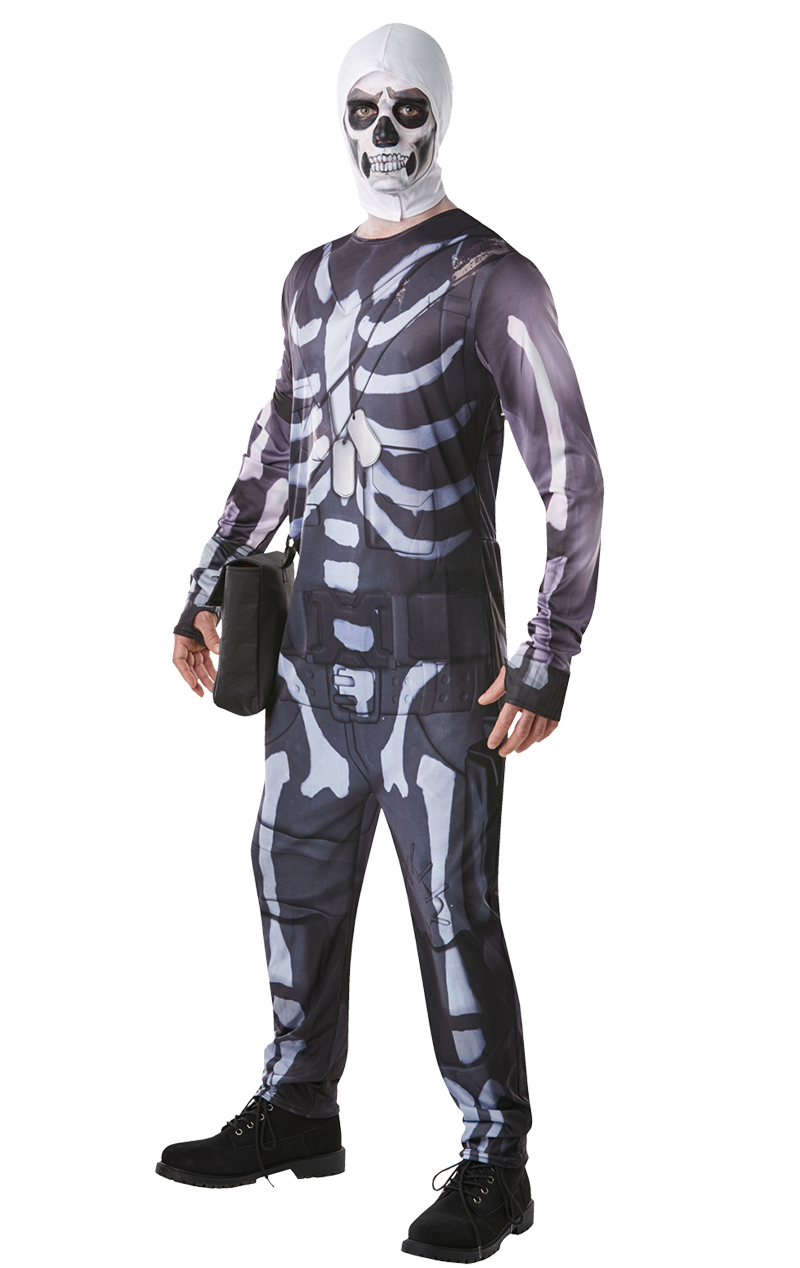 Adult Fortnite Deluxe Skull Trooper Costume 1 Adult Fortnite Deluxe Skull Trooper Costume