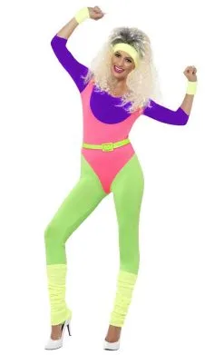 Smiffys Womens 80s Work Out Costume
