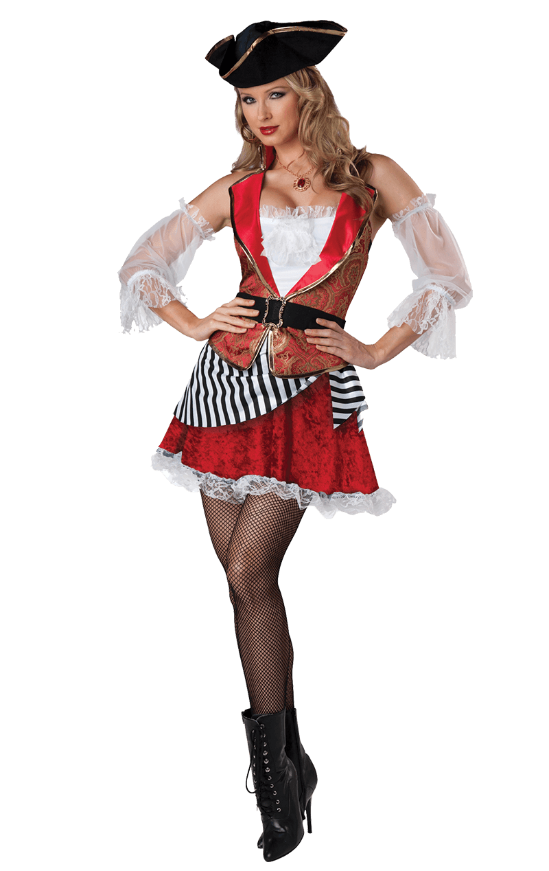 Womens Pretty Pirate Costume 1 Womens Pretty Pirate Costume