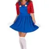 GENERIC Womens Red Italian Plumber Dress
