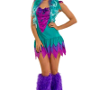 GENERIC Womens Fuzzy Frankie Monster Costume