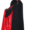 Womens Velvet & Satin Red Gothic Cape