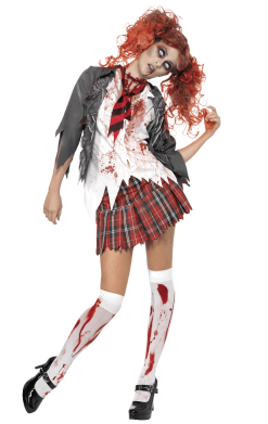 Smiffys Womens Zombie School Girl Costume