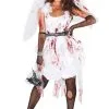 GENERIC Womens Bloody Bride Halloween Costume