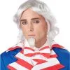 GENERIC Adult Uncle Sam Wig & Chin Patch Accessory