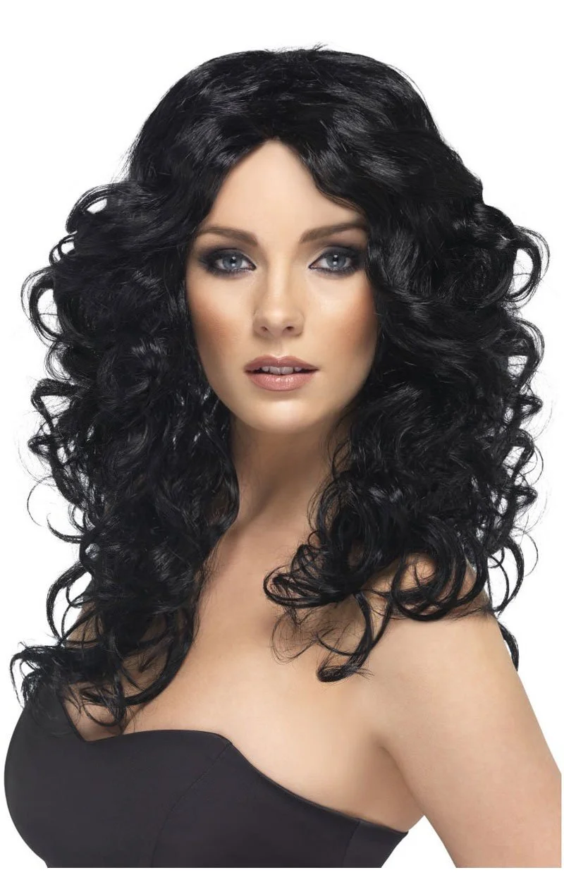 Smiffys Black Glamour Wig 1 Smiffys Black Glamour Wig