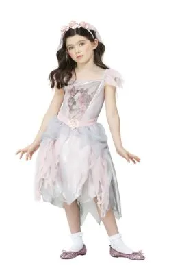 GENERIC Childrens Vintage Ghost Bride Costume