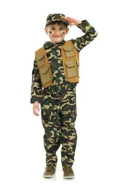 GENERIC Kids Army Soldier Costume
