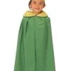 Kids Green Cloak & Crown Costume
