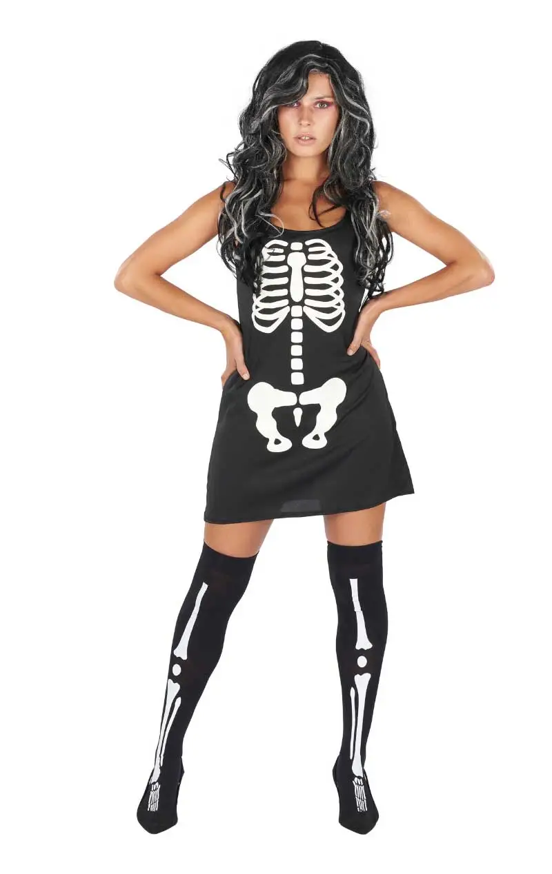 Ladies Skeleton Bones Dress 1 Ladies Skeleton Bones Dress