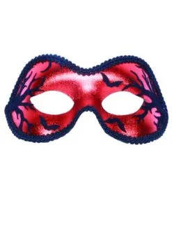 GENERIC Red Masquerade Facepiece With Bats Accessory