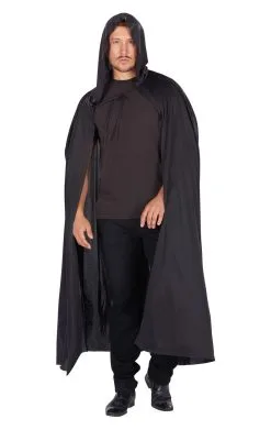 GENERIC Unisex Black Hooded Cape -Fancy Dress Shop unisex black hooded cape 827116