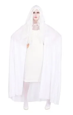 GENERIC Unisex White Hooded Cape -Fancy Dress Shop unisex white hooded cape 364032