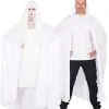 GENERIC Unisex White Hooded Cape