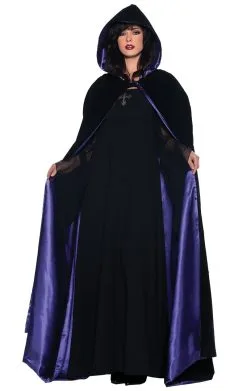 Adult Velvet Reversible Purple Cape